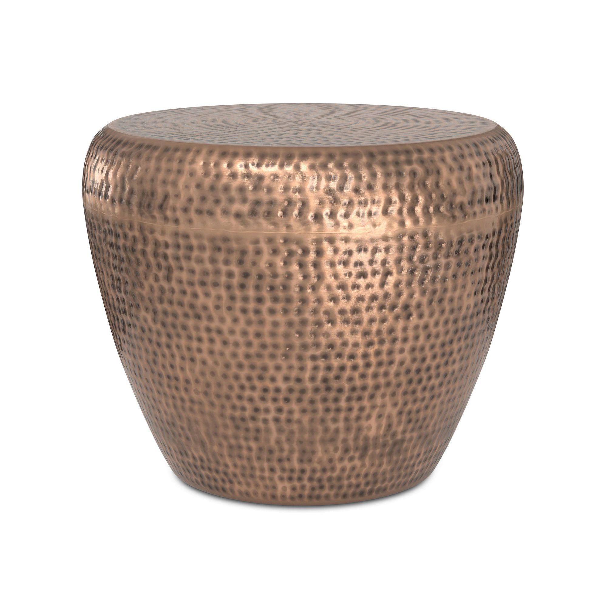 Simpli Home Preston Metal Side Table, Antiqued Cooper
