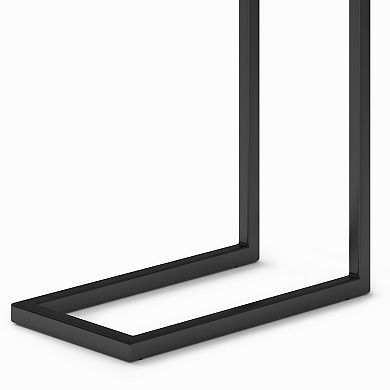 Simpli Home Skyler C-Side Table with Marble Top