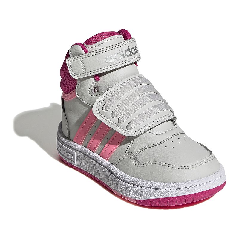 adidas Hoops Mid-Top Baby/Toddler Lifestyle Shoes, Toddler Girls, Size: 4 