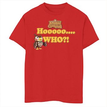 Boys 6-20 Nintendo Animal Crossing Blathers Hooooo Who Graphic Tee