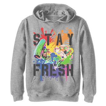Boys 8-20 Splatoon Stay Fresh Rainbow Paint Splat Hoodie