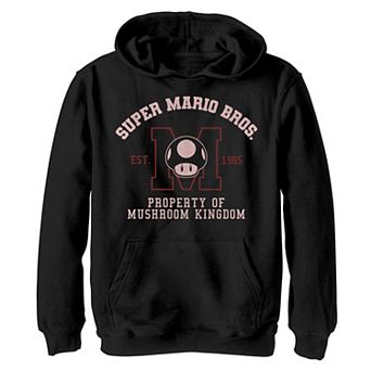 Boys 8-20 Super Mario Est. 1985 Property Of Mushroom Kingdom Hoodie