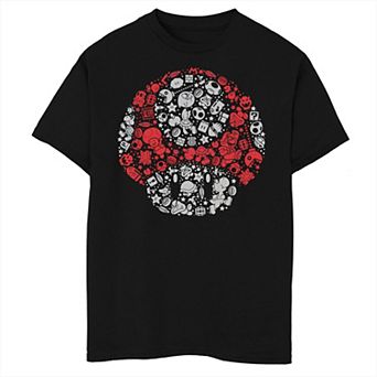 Boys 8-20 Super Mario Bros Pieced Together Mushroom Graphic Tee
