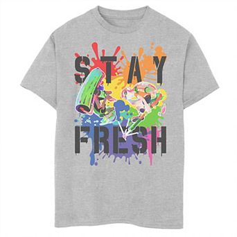 Boys 6-20 Nintendo Splatoon Stay Fresh Rainbow Paint Splat Graphic Tee
