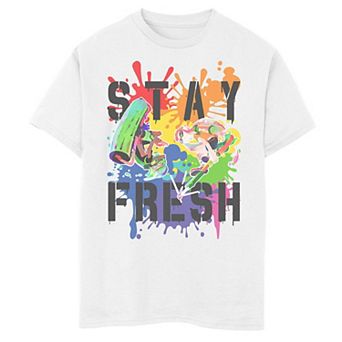 Boys 8-20 Nintendo Splatoon Stay Fresh Rainbow Paint Splat Graphic Tee