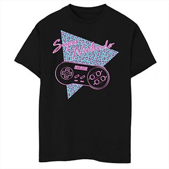 Boys 6-20 Nintendo Classic Super Nintendo Neon Cheetah Print Fill Graphic Tee