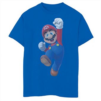 Boys 8-20 Nintendo Super Mario Faded Mario Jump Portrait Graphic Tee