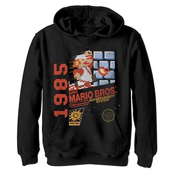 Boys 8-20 Nintendo Super Mario 1985 Retro Cover Hoodie