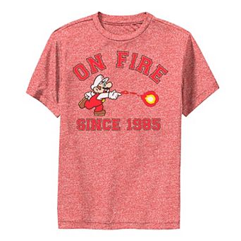 Boys 6-20 Nintendo Super Mario On Fire Since 1985 Graphic Tee