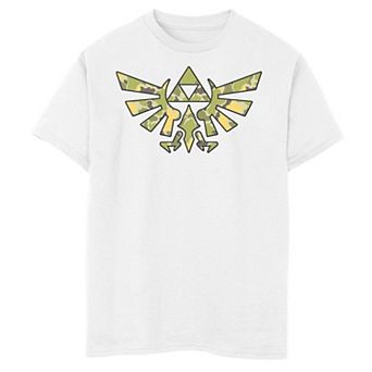 Boys 6-20 Nintendo Legend Of Zelda Tri Force Camo Logo Graphic Tee