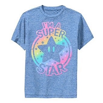 Boys 8-20 Nintendo Super Mario Pride I'm A Super Star Rainbow Gradient Graphic Tee