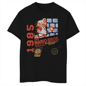 Boys 6-20 Nintendo Super Mario 1985 Retro Cover Graphic Tee