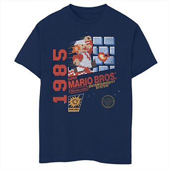 Boys 6-20 Nintendo Super Mario 1985 Retro Cover Graphic Tee