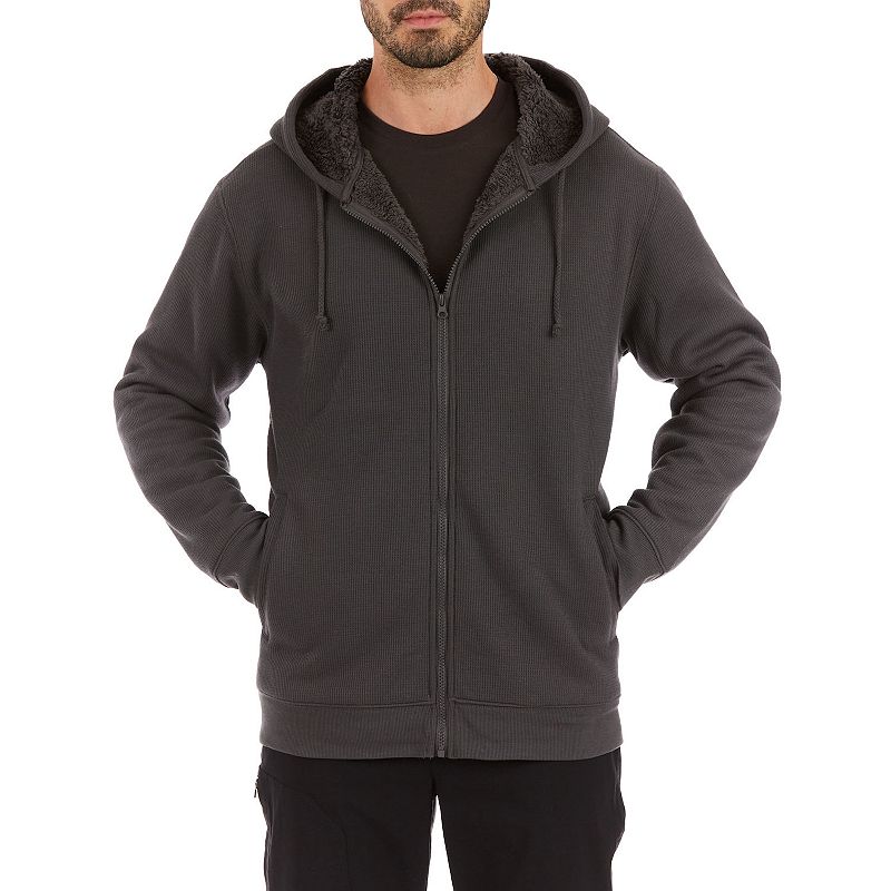 Glamsia fresh groove heavyweight sherpa lined full zip men's fleece clearance hoodie