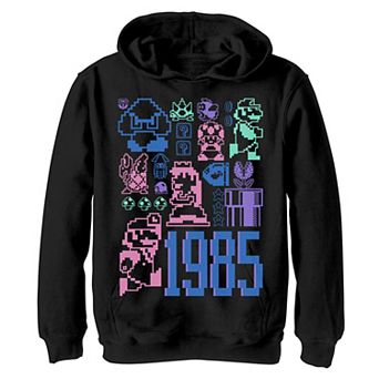Boys 8-20 Super Mario 35th Anniversary 1985 Pixel Art Hoodie