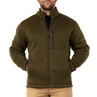 Men's Smith's Workwear Sherpa-Lined Sweater Fleece Jacket