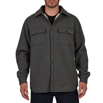 Men's Smith's Workwear Sherpa-Lined Heather Thermal Shirt Jacket