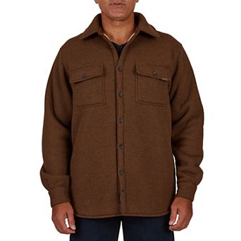 Men's Smith's Workwear Sherpa-Lined Heather Thermal Shirt Jacket