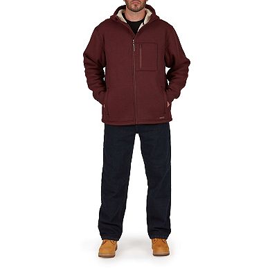 Men's Smith's Workwear Sherpa-Lined Hooded Thermal Shirt Jacket