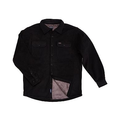 Men's Smith's Workwear Sherpa-Lined Fleece Shirt Jacket