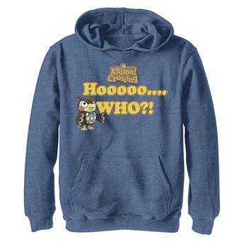 Boys 4-20 Animal Crossing Blathers Hooooo Who Hoodie
