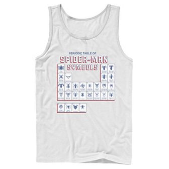 Men'sMarvel Spider-Man Periodic Table Graphic Tank