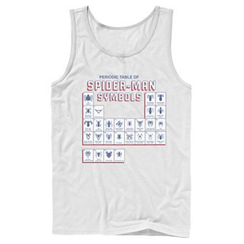 Men'sMarvel Spider-Man Periodic Table Graphic Tank