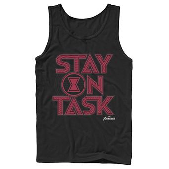 Men's Marvel Black Widow Stay On Task Graphic Tank