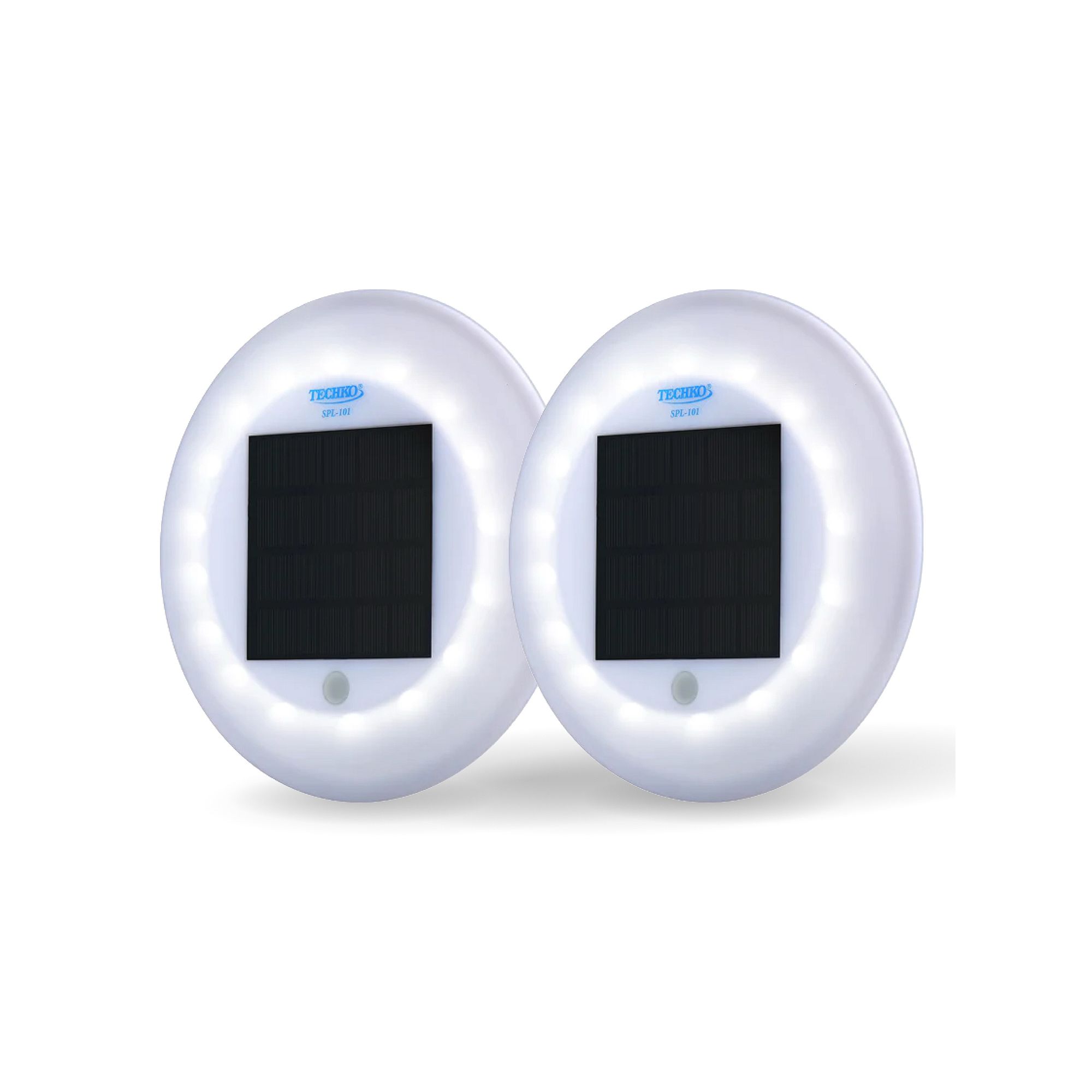 Techko Outdoor Solar Pool Lights White LED Waterproof (2-piece set), Black