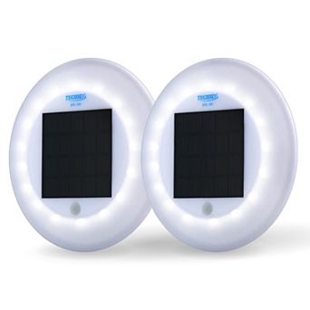Techko Outdoor Solar Pool Lights White LED Waterproof (2 pc set)