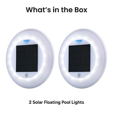 Techko Outdoor Solar Pool Lights White LED Waterproof (2-piece set)