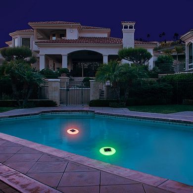 Techko Outdoor Solar Pool Lights Multi-color LED Waterproof (2-piece set)