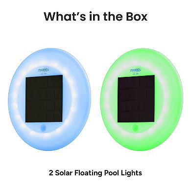 Techko Outdoor Solar Pool Lights Multi-color LED Waterproof (2-piece set)