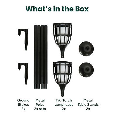 Techko Solar 3-in-1 Multi-Function Torch Light 2-piece Set