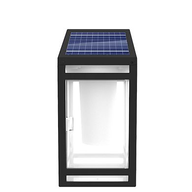 Techko Outdoor Solar Wall Sconce Lights Flame Effect