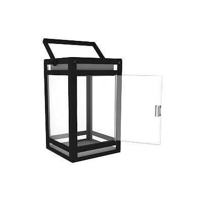 Techko Clear Panel Amber or White Solar Portable Lantern Table Decor