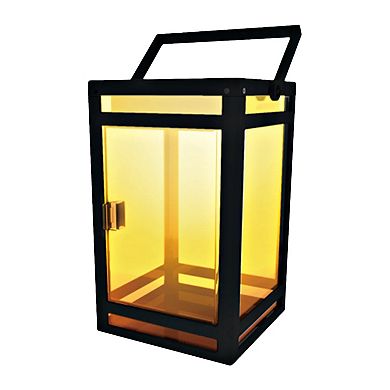 Techko Clear Panel Amber or White Solar Portable Lantern Table Decor