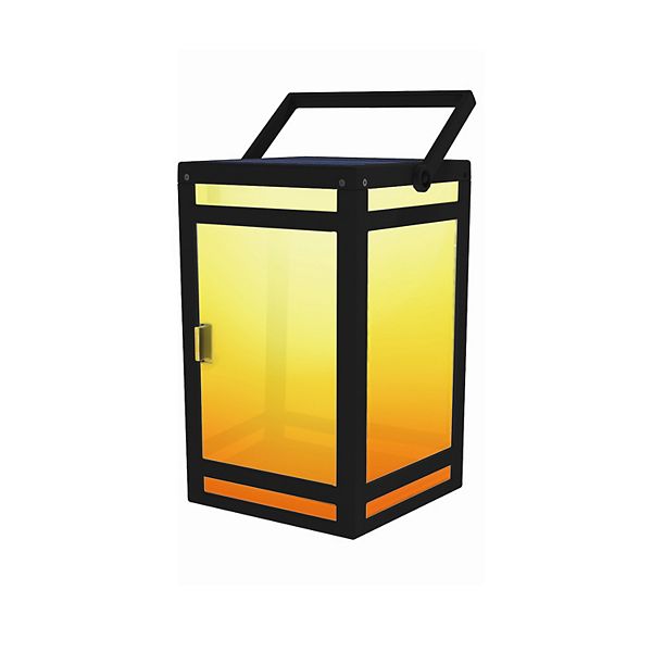 Garbage can witness remaining Techko Frosted Panel Amber or White LED Solar Portable Lantern Table Decor
