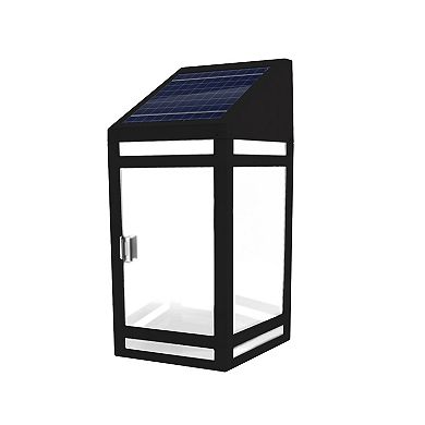 Techko Outdoor Solar Vintage Portable Lantern Light (Frosted Panel)