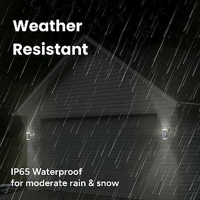 Techko Outdoor Solar Wall Sconce Light Bi-directional - Cylinder Design