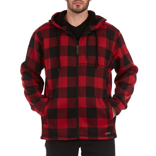   Essentials Men's Full-Zip Fleece Jacket (Available in  Big & Tall), Black Red Buffalo Plaid, X-Small : Clothing, Shoes & Jewelry