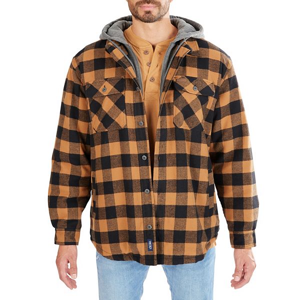 Genuine Dickies Sherpa Lined Hooded Flannel Shirt Jacket | lupon.gov.ph