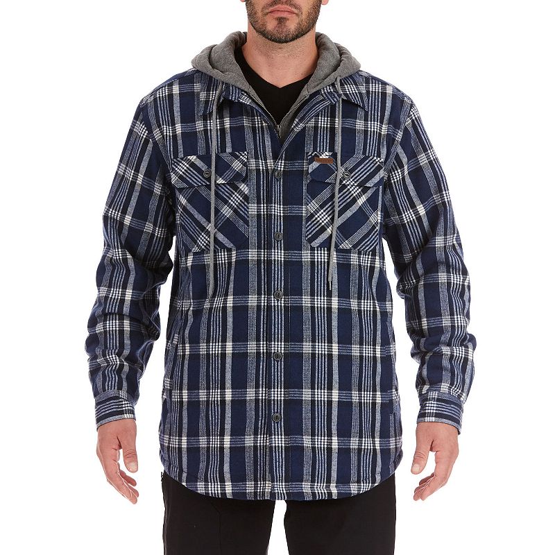 17975765 Mens Smiths Workwear Sherpa-Lined Hooded Flannel S sku 17975765