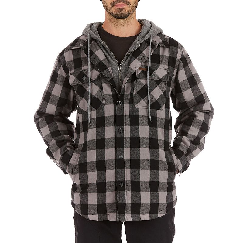 17975769 Mens Smiths Workwear Sherpa-Lined Hooded Flannel S sku 17975769