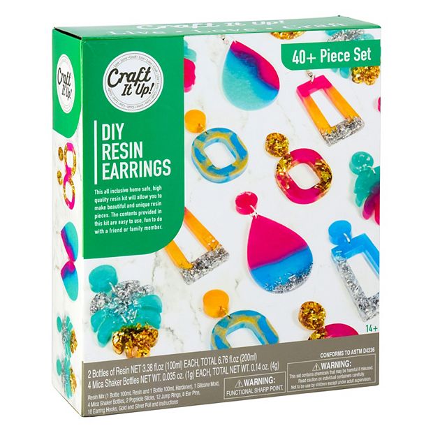 1 Box 16 Pairs DIY Resin Drop Earring Making Kit Drink Bottle