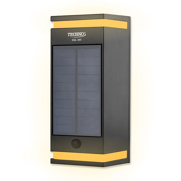LED Solar Dual Direction Outdoor Wall Light - Techko Maid: Waterproof &#38; Weather-Resistant