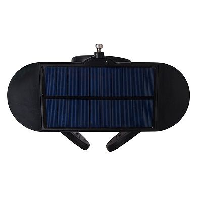 Techko Outdoor Solar Security Light Bright Dual Twin Spotlight