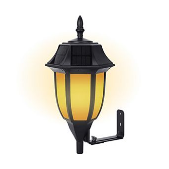 Techko Outdoor Solar Pillar Light with Optional Wall Mount Kit