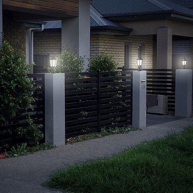 Techko Outdoor Solar Pillar Light with Optional Wall Mount Kit