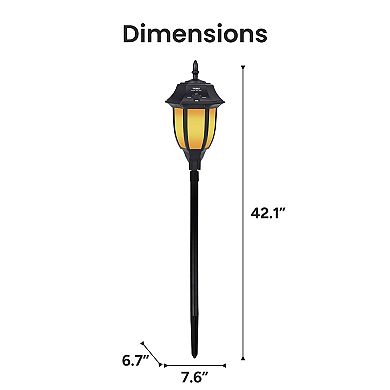Techko Outdoor Solar Pathway Light - Vintage Design